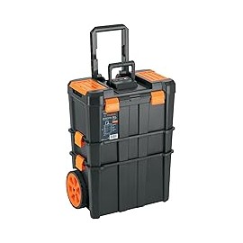 Truper CHP-1925R, Caja para herramientas 19"x25" 3 en 1 desmontable con ruedas grandes de uso rudo