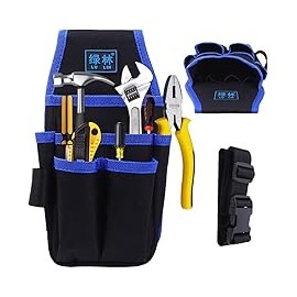 Bolsa de Herramientas Porta Almacenamiento - Portátil Riñonera Bolsos Portaherramientas de Cinturón Ajustable Profundidad para 