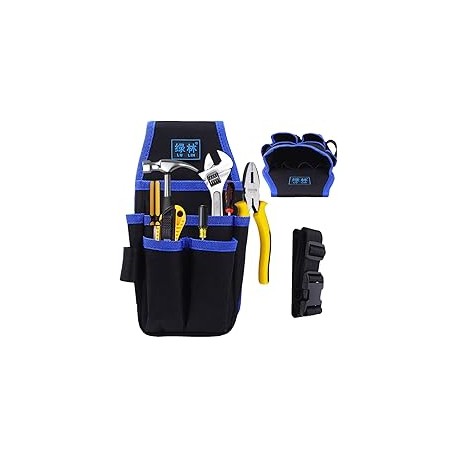Bolsa de Herramientas Porta Almacenamiento - Portátil Riñonera Bolsos Portaherramientas de Cinturón Ajustable Profundidad para 