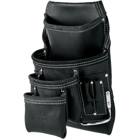 Truper Expert POHE-4CX Porta herramientas de carnaza 12 compartimentos remachado para mayor durabilidad