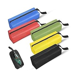 VASA NAMA Paquete de 5 Bolsas de Herramientas con Cierr, Gran Capacidad 30x10x10cm, Bolsa de Almacenamiento Multiuso, Organizad