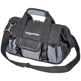 Amazon Basics - Base duradera y resistente al desgaste, bolsa de herramientas con correa, talla S (12 pulgadas)