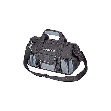 Amazon Basics - Base duradera y resistente al desgaste, bolsa de herramientas con correa, talla S (12 pulgadas)