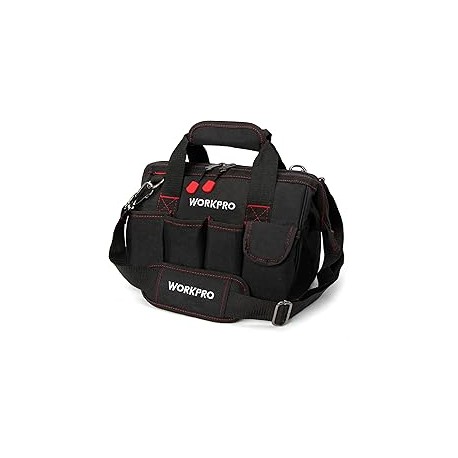 WORKPRO W081020A bolsa de almacenamiento compacta para herramientas, boca ancha superior, 12 pulgadas