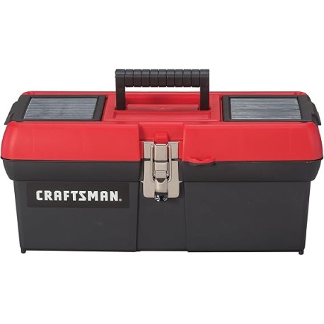 CRAFTSMAN Caja de herramientas, bloqueable, 16 pulgadas, rojo/negro (CMST16901)