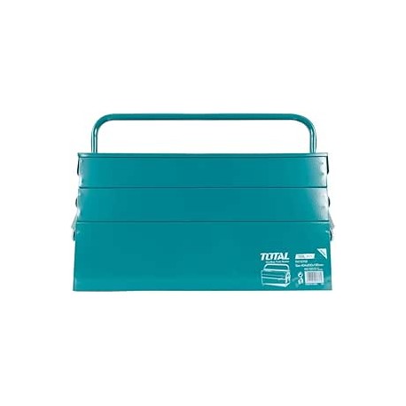 IUSA, Caja de herramientas, 5 compartimentos, 3 niveles, Para casa, oficina e industria, Fabricada en acero.