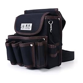 Meryado Bolsa de Herramientas Profesional,para Herramientas de Electricista de Mantenimiento con cinturón Ajustable para Herram