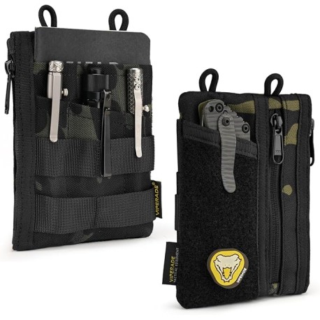 VIPERADE VE16 Organizador de bolsillo, bolsa EDC para hombres, 7 bolsillos EDC Organizador de bolsillo con velcro para transpor
