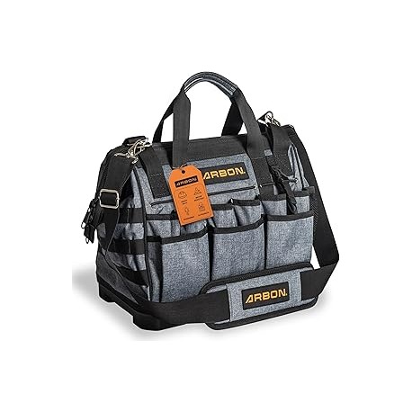Bolsa de herramientas grande de 16 pulgadas para hombres y mujeres resistente al desgaste base de plástico impermeable bolsa pa