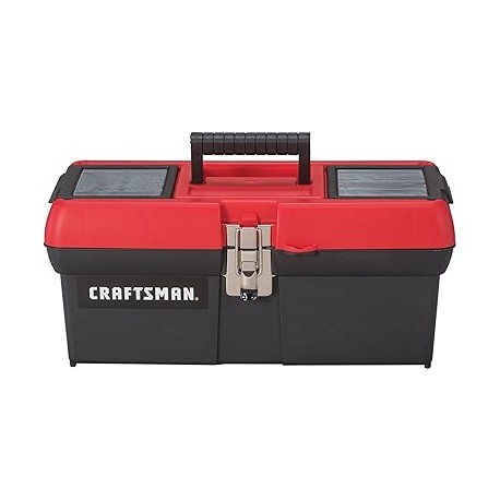 CRAFTSMAN Caja de herramientas, bloqueable, 16 pulgadas, rojo/negro (CMST16901)