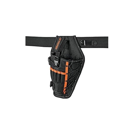 Truper POT-5B, Porta taladro de poliéster 6 compartimentos clip metálico para flexómetro, 1 Pieza