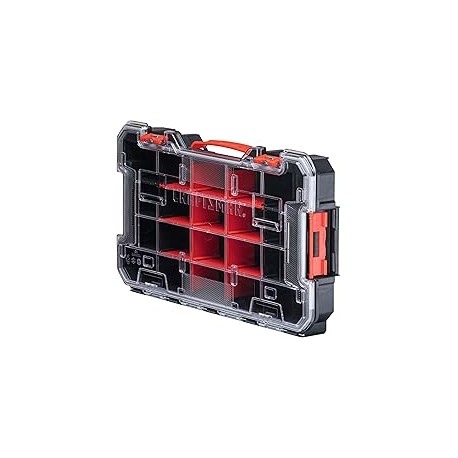 CRAFTSMAN VERSASTACK Organizador de almacenamiento, organizador de piezas pequeñas, 20 compartimentos, tapa incluye cierre segu