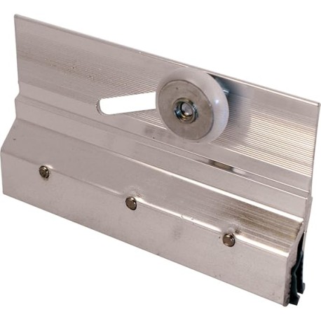 Prime-Line M 6053 - Soporte para puerta de ducha sin marco, 3/4 pulgadas Rueda redonda de plástico, rodamientos de bolas, alumi