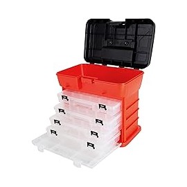 Stalwart - Caja de herramientas 75-3182A Rack System con 4 organizadores, 11 pulgadas