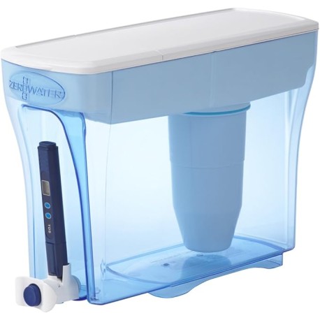 ZeroWater - Jarra con medidor de calidad de agua, libre de BPA, Estándar, azul y blanco, 23 Cup, 1
