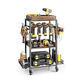 Organizador de Herramientas con Ruedas, Estante de Almacenamiento de Caja de Herramientas, 4 layer Metal tool Storage Shelf, So
