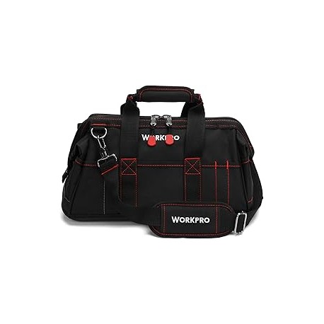 WORKPRO - Bolsa de almacenamiento de herramientas de boca ancha de 40,6 cm con base de goma a prueba de agua, W081022A, 16 pulg
