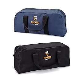 Combo de bolsas de herramientas resistentes – incluye 1 bolsa de herramientas pequeña y 1 mediana – Bolsas organizadoras para e