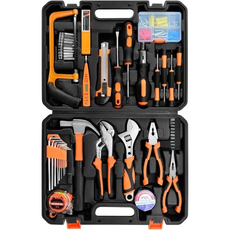 Uzelia Caja de Herramientas 100 en 1, Juego de Herramientas portátil, Kit de Herramientas de Mano, Kit de Herramientas Manuales
