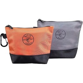 Klein Tools 55470 - Bolsas de herramientas con cierre (lona de 34.3 cm), multicolor, paquete de 2 unidades