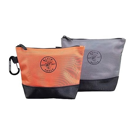 Klein Tools 55470 - Bolsas de herramientas con cierre (lona de 34.3 cm), multicolor, paquete de 2 unidades