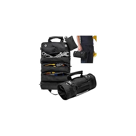 Bolsa De Herramientas, Bolsa Pequeña de Herramientas con Bolsillos Desmontables, Bolsa de Herramientas Enrollable Versátil con 