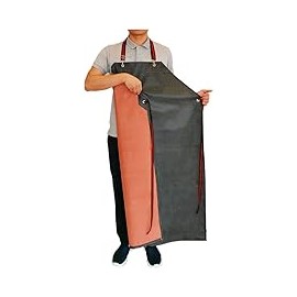 Delantal de goma grueso, delantal impermeable de 47.2 x 33.5 pulgadas, delantal largo resistente a los químicos, delantales de 