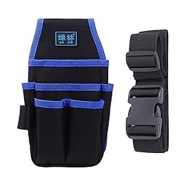 Portátil Riñonera Herramientas Almacenamiento, Cinturón Portaherramientas, Cinturón de Lona Ajustable, Porta Herramientas, Orga
