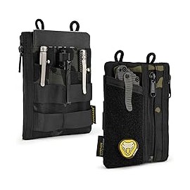 VIPERADE VE16 Organizador de bolsillo, bolsa EDC para hombres, 7 bolsillos EDC Organizador de bolsillo con velcro para transpor