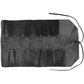 Hide & Drink, Bolsa grande de piel enrollable para herramientas (12 ranuras), bolsa de transporte portátil, almacenamiento de t
