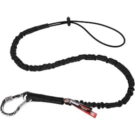 Ergodyne Squids 3100EXT - Cordón para Herramientas con mosquetón único y Extremo de Bucle Ajustable, Longitud extendida, Color 