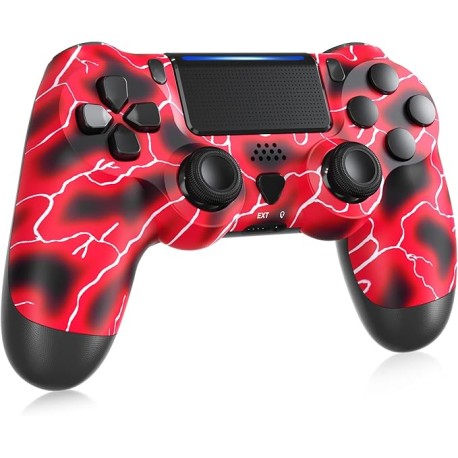 SHINXIN Wireless PS4 Controller, PS4 Controller with Dual Vibration/6-Axis Motion Sensor/Speaker/Audio Jack/Touch Pad/Share But