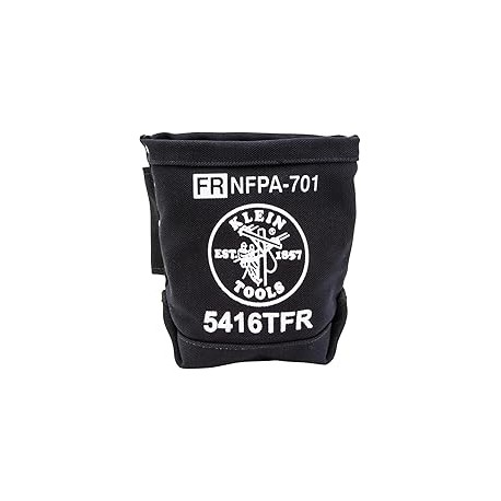 Klein Tools 5416TFR Tool Bag, Flame Resistant Canvas Bag for Bolt Storage with Double Reinforced Bottom and Tunnel Connect, 5 x