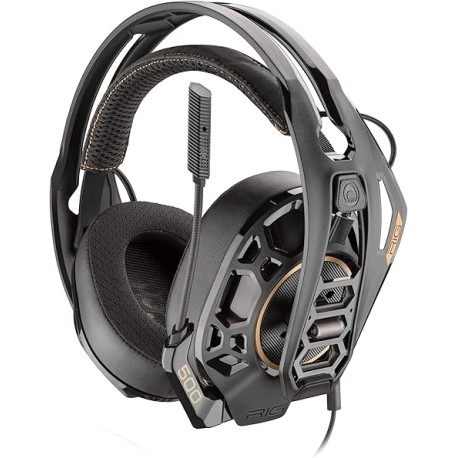 RIG 500 Pro HS Auriculares para Juegos de Playstation de Grado competitivo para PS4, PS5 y Nintendo Switch, Controladores de Al