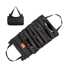 RabbitStorm Bolsa de Herramientas， Bolsa de Herramientas con 5 Bolsillos con Cremallera, Bolsa de Herramientas Enrollable Versá