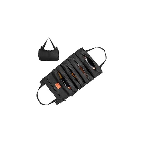 RabbitStorm Bolsa de Herramientas， Bolsa de Herramientas con 5 Bolsillos con Cremallera, Bolsa de Herramientas Enrollable Versá