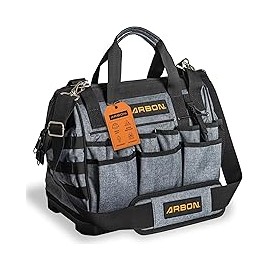 Bolsa de herramientas grande de 16 pulgadas para hombres y mujeres resistente al desgaste base de plástico impermeable bolsa pa