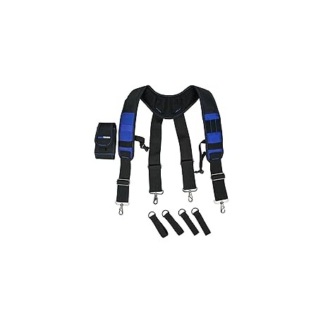 MELOTOUGH - Tirantes de cinturón de trabajo para cinturón de herramientas y tirantes acolchados para construcción, Color Azul, 