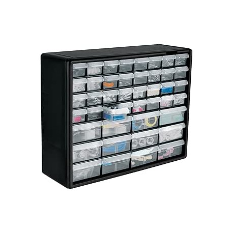 Truper ORG-44, Organizador con 44 gavetas ranuras para montarse en pared