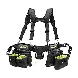 AWP Trapjaw - Plataforma de herramientas de poliéster para construcción general | TrapJaw con tirantes, negro, verde