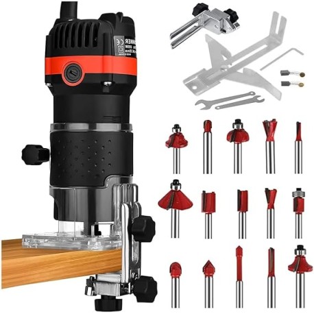 Router para Madera, Enrutador de Madera Compacto, ANTUVI Enrutador de Madera. Kit de Herramientas de Enrutador de Palma de Made