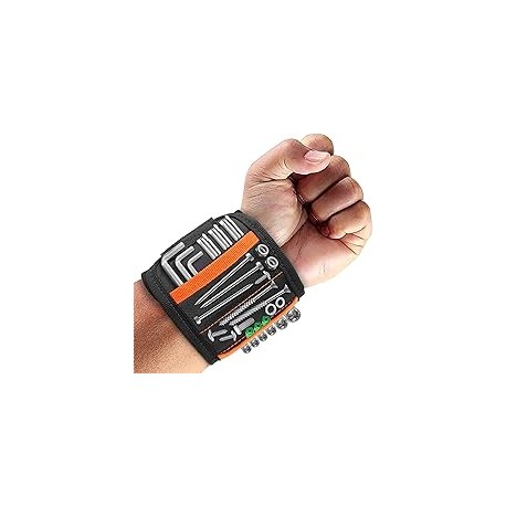 Cinturon para Herramientas con 20 Fuertes Imanes, Regalo del Día del Padre, Pulsera Magnética Ajustable Munequera para Herramie