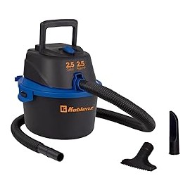 Koblenz WD-2.5 MA Aspiradora Seco Mojado 3 en 1 con Sistema de Expulsión de Aire, 2.5 Galones y Motor de 2.5 HP, Aspira Sólidos