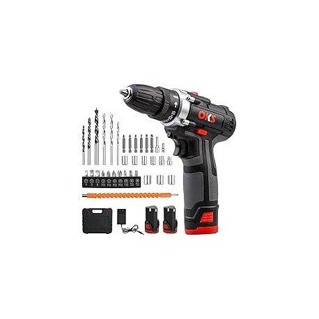 Taladro Electrico Inalambrico con 2 Modos de Trabajo Atornillado/Taladrado, 2 Baterías Recargables, Ajuste de Par de 25 + 2, pa