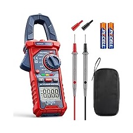 AstroAI Multimetro de Gancho, Pinza Amperimétrica, Multímetro Digital Automático, Medidor de Corriente Voltaje AC/DC, Corriente