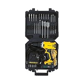 Pretul TALI-20P2K, Kit de taladro inalámbrico 1/2", 1 batería Ion Litio, 32 accesorios, 2 velocidades, 20 V