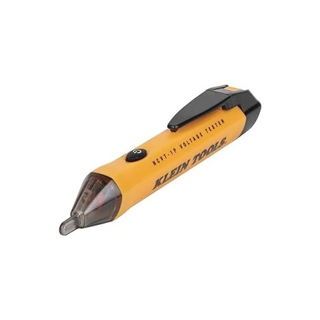 Klein Tools NCVT-1P Probador de voltaje sin contacto tipo lápiz de 50 a 1000 V CA con alarmas LED sonoras e intermitentes y cli