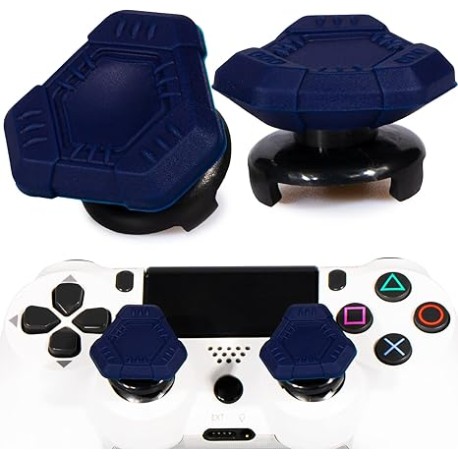 Playrealm FPS Extensor de Palanca de Pulgar y Textura de Goma de Silicona Cubierta de Agarre de 2 Juegos para PS5 Dualsenese y 