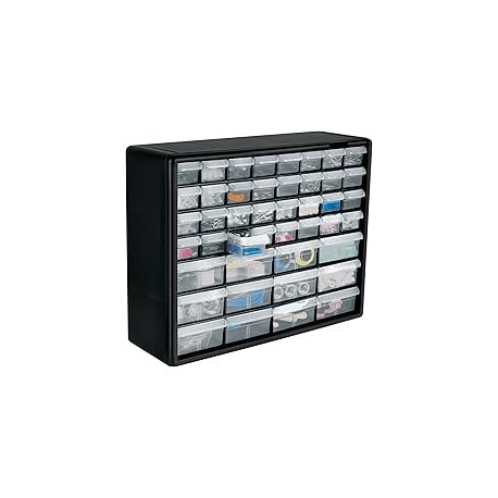 Truper ORG-44, Organizador con 44 gavetas ranuras para montarse en pared