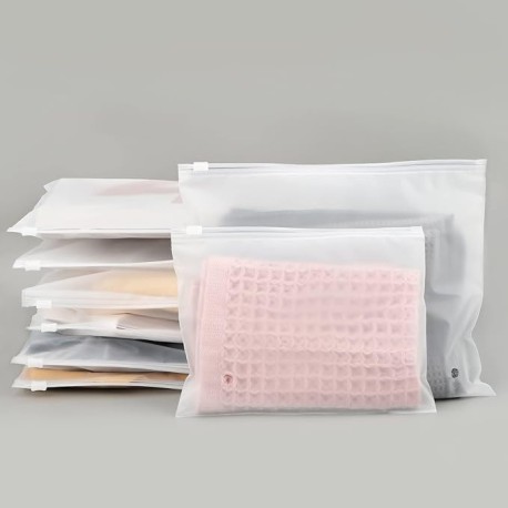Svaldo - 100 bolsas con cierre esmerilada para ropa, bolsas de embalaje de plástico esmerilado de 10 x 8 pulgadas de grosor, bo